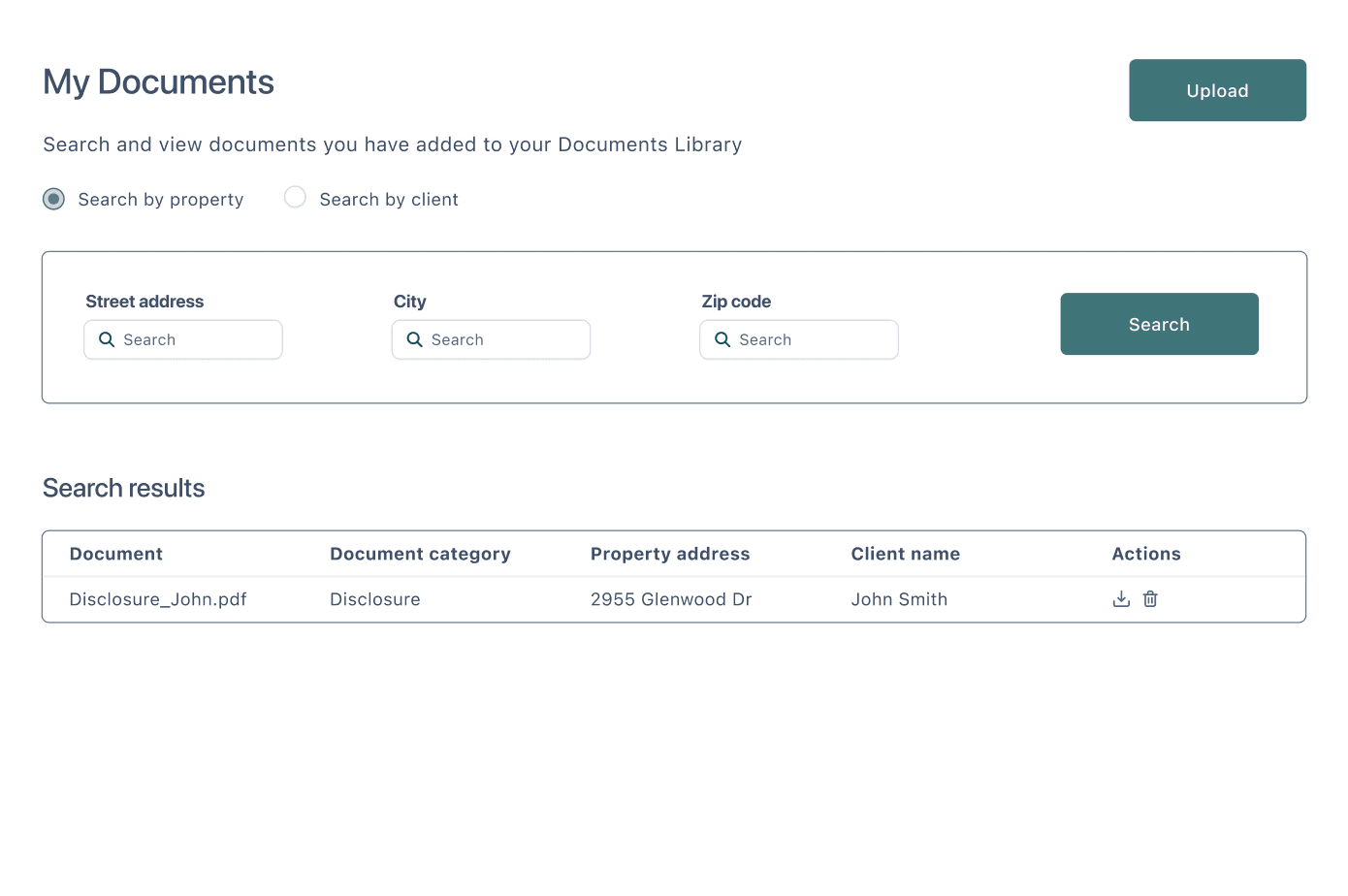 Document Storage feature