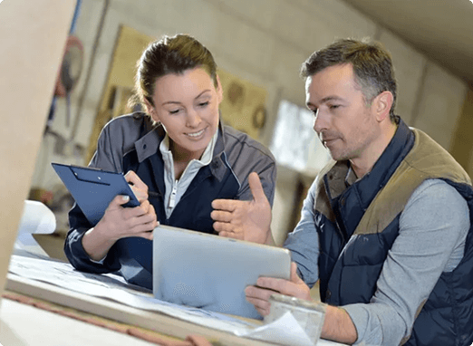 Real estate professionals working together